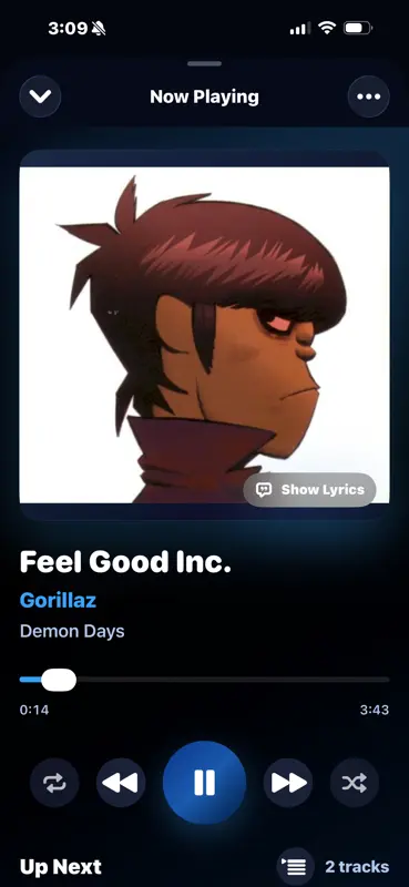 Now Playing Screen