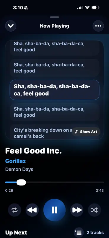 Lyrics Interface